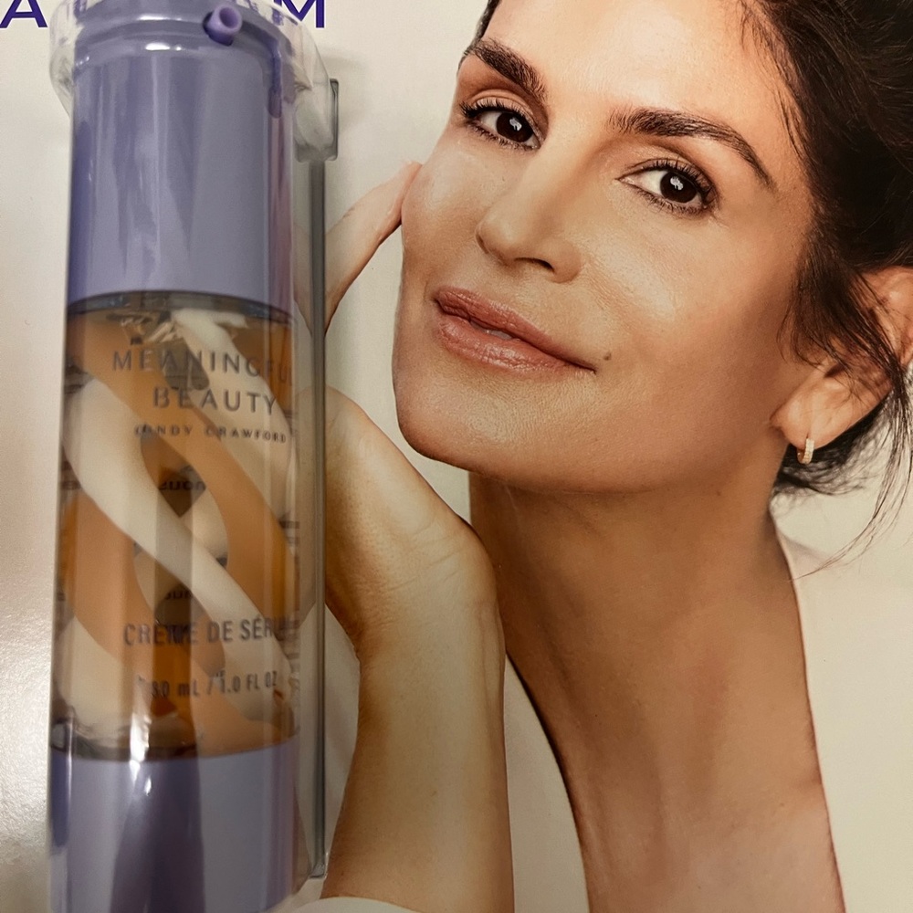 NEW MEANINGFUL BEAUTY CINDY CRAWFORD 2 in 1 Crème De Serum 1oz - Picture 6 of 8